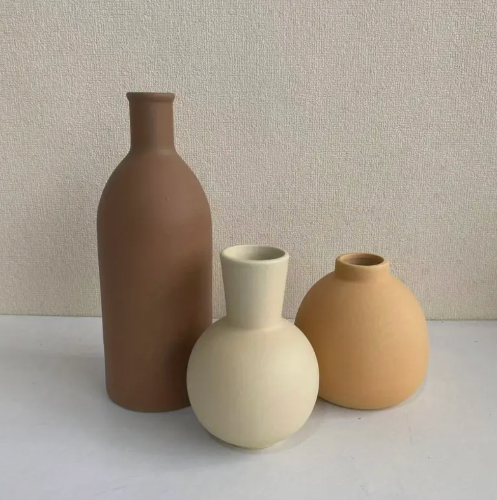 Nordic Morandi Color Vases (3pcs)