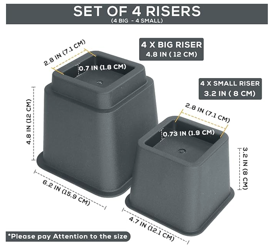 Adjustable Table/Furniture Risers