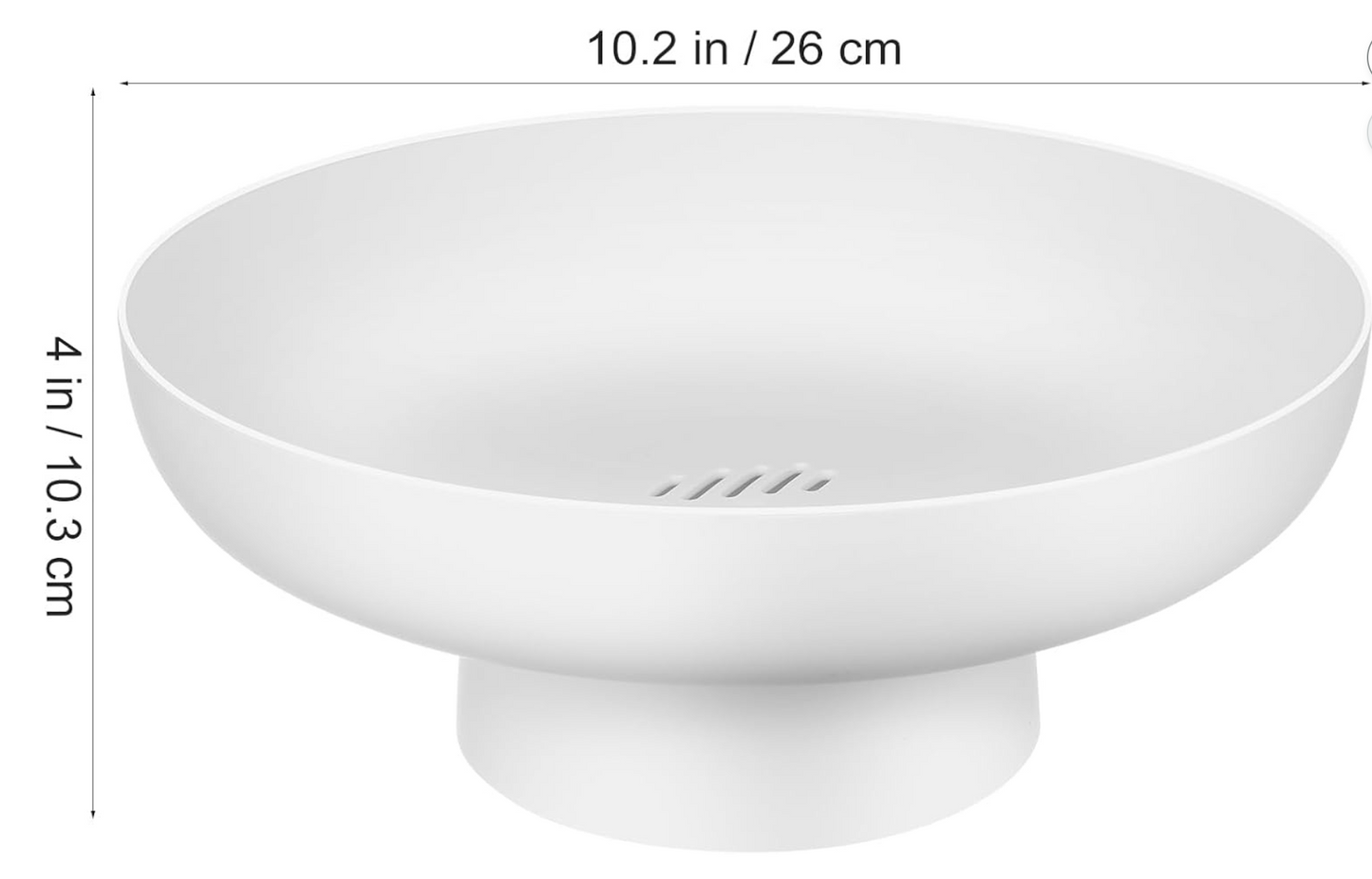 White Plastic Footed Bowl
