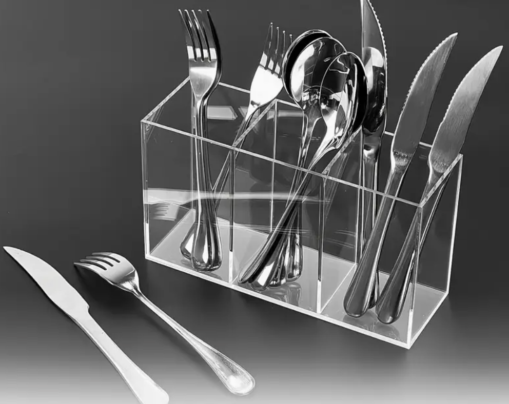 Transparent Acrylic Utensil Organizer