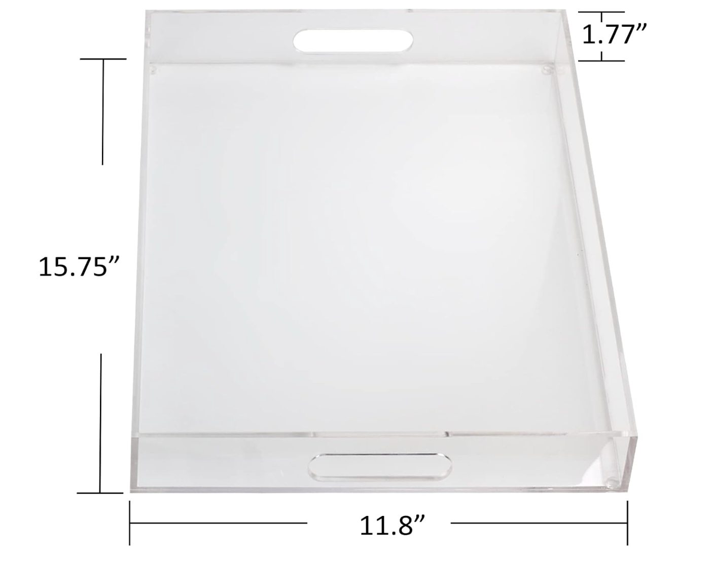 Clear Acrylic Serving Tray with Handles
