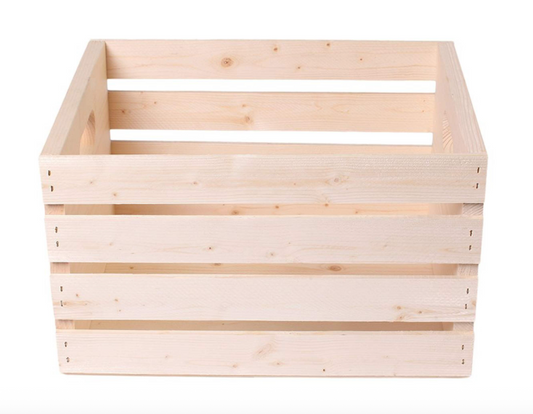 Wooden Storage Crate – 16″ Solid Pine