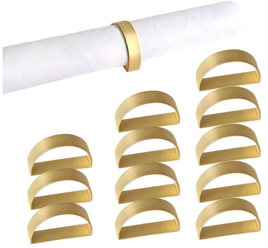 Gold Napkin Rings (set of 12)