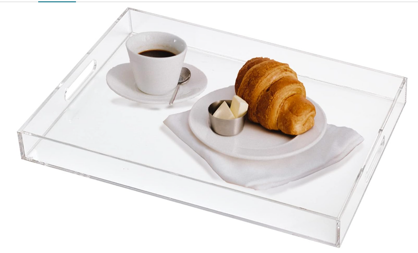 Clear Acrylic Serving Tray with Handles