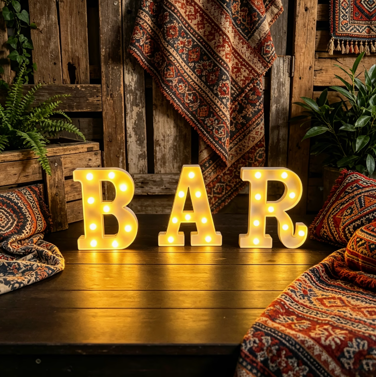 Light-Up "BAR" Marquee Sign