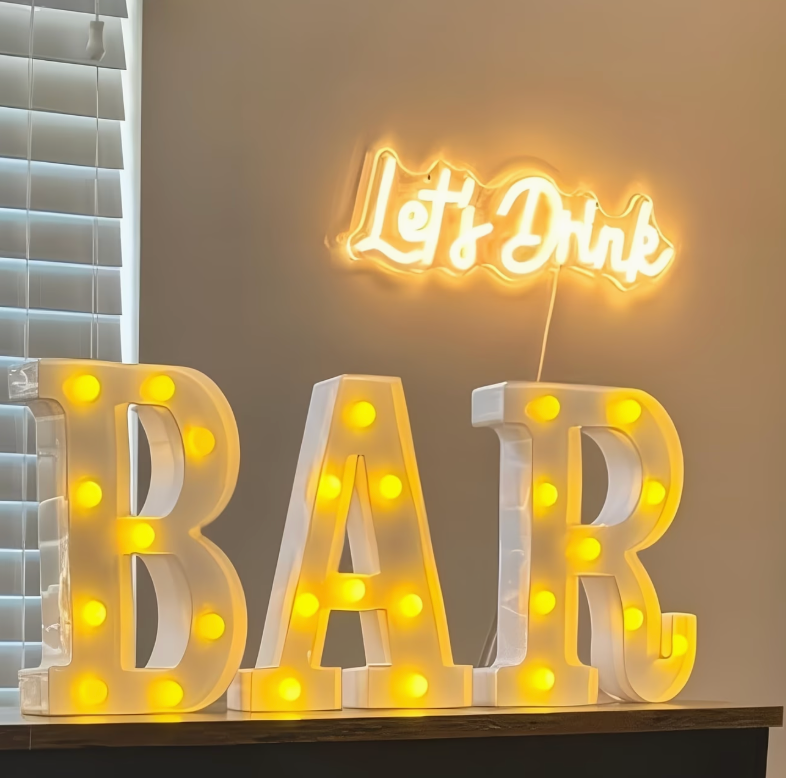 Light-Up "BAR" Marquee Sign