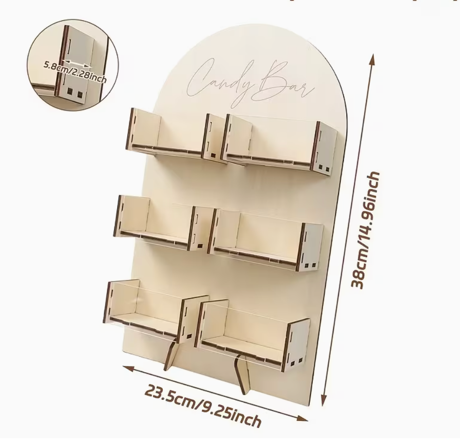 Candy Bar Wooden Display Stand