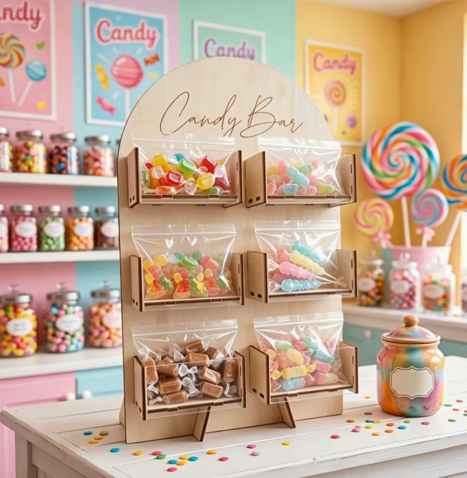 Candy Bar Wooden Display Stand
